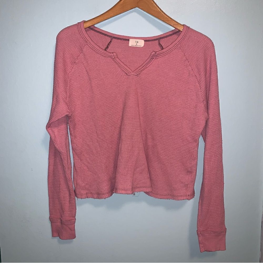 Anthropologie Waffle Knit Thermal Long sleeve Small